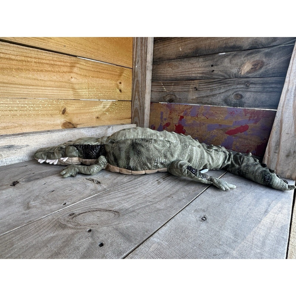 K&M International 2004 Green ALLIGATOR Plush Stuffed Animal‎ 30 Inches